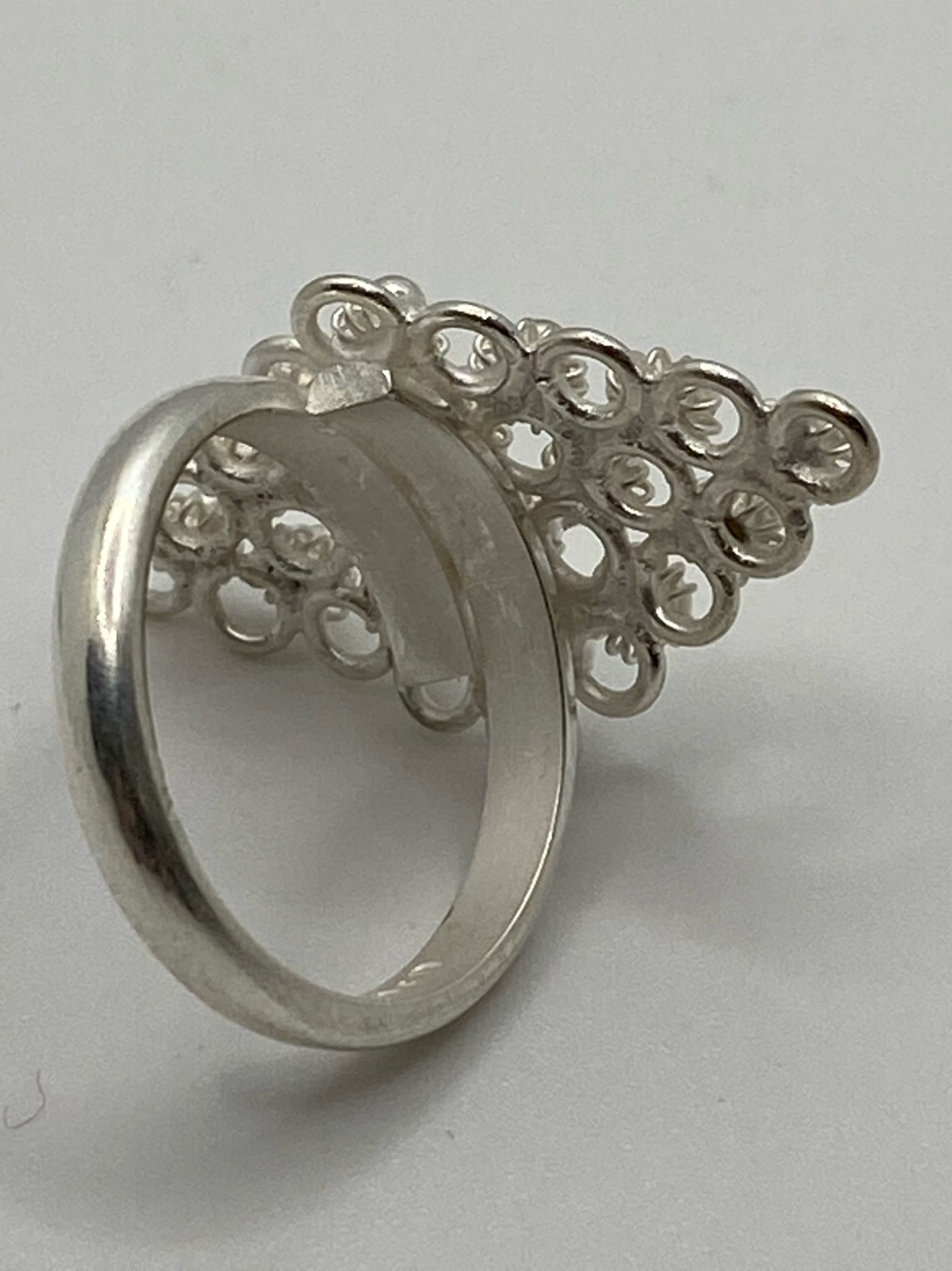 Bague Argent Losange fil – Image 3