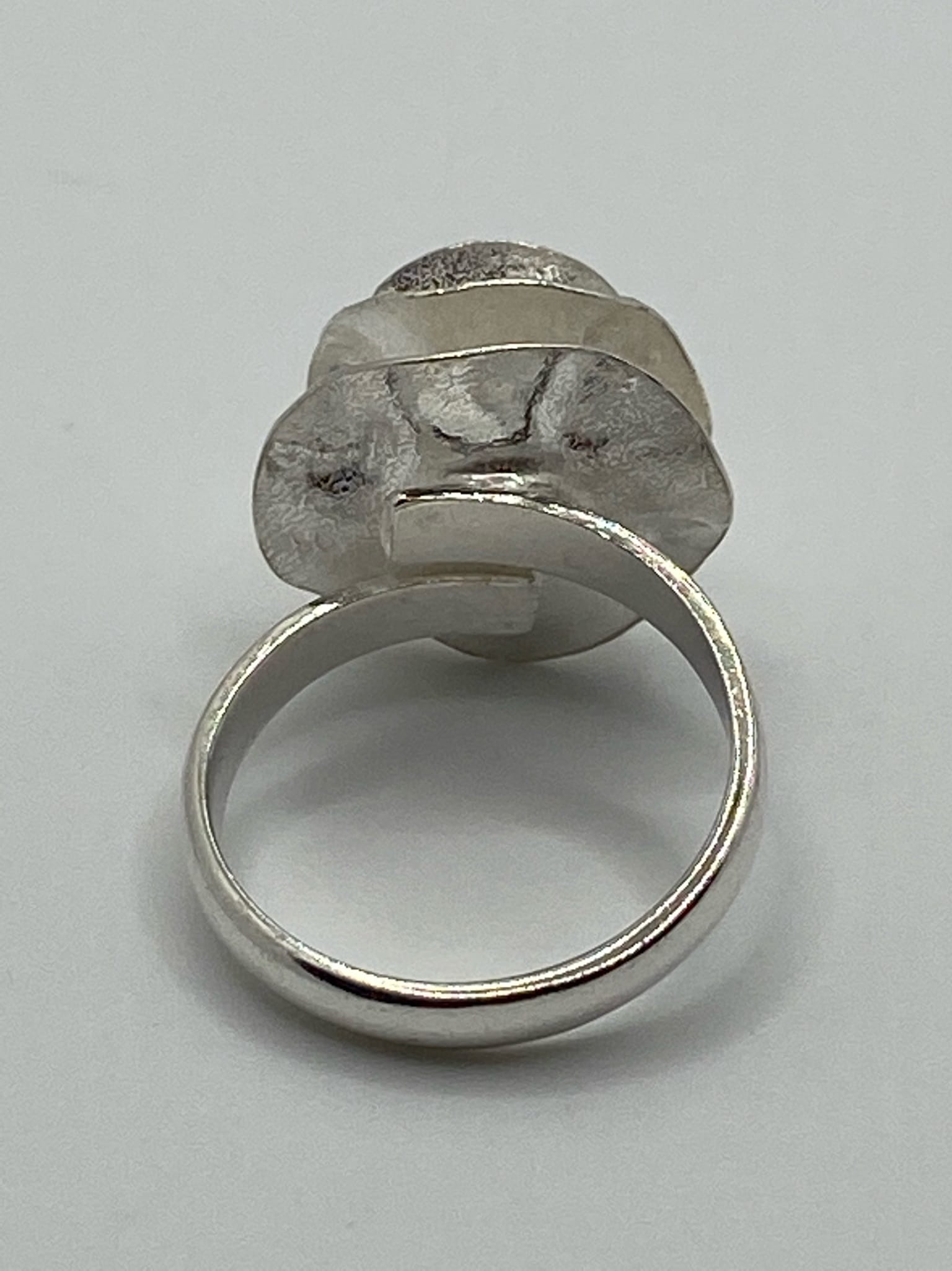 Bague Argent Fleur text – Image 3