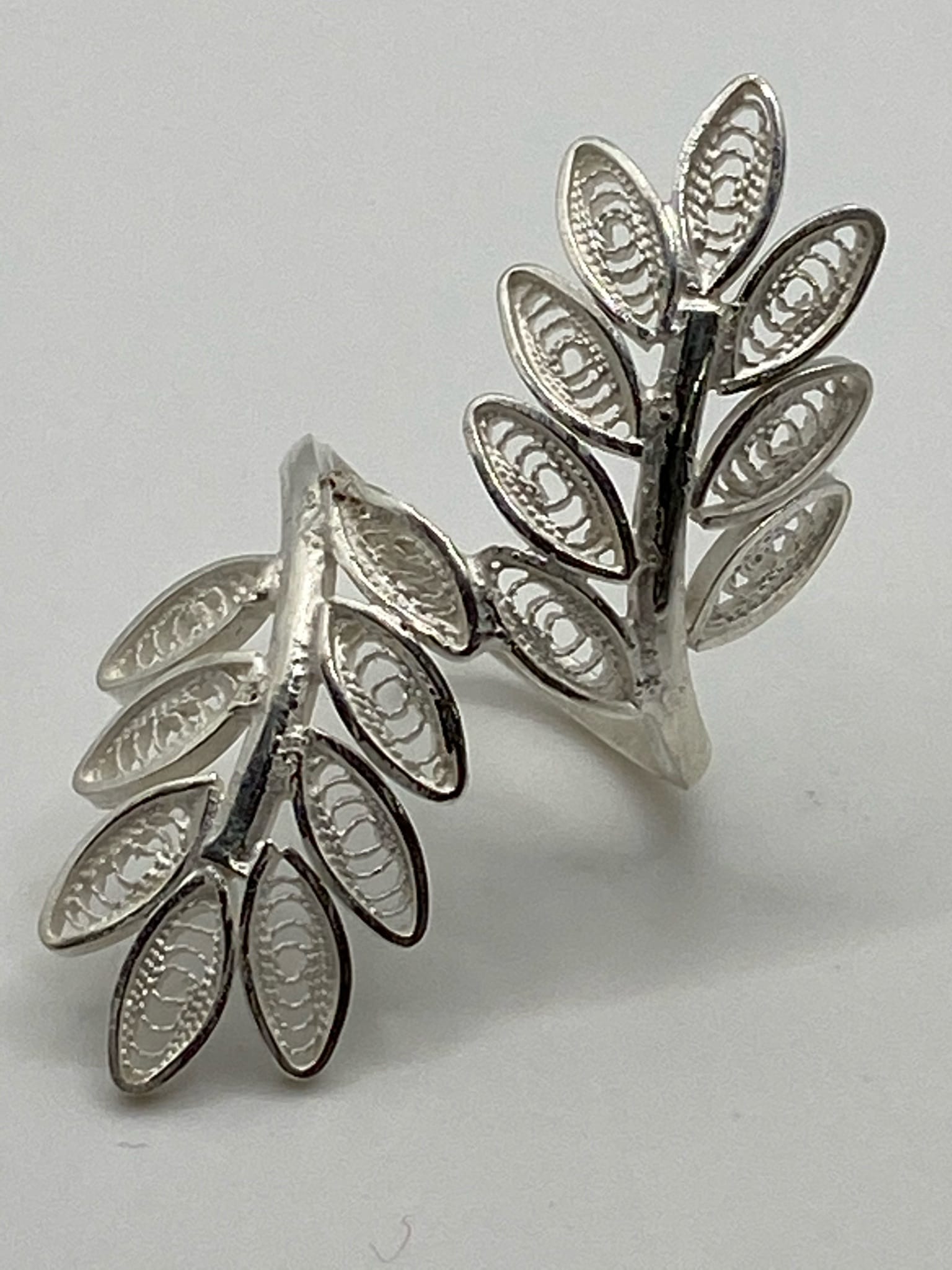 Bague Argent Fil hojas