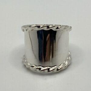 Bague Argent Ancho Bord/Tors