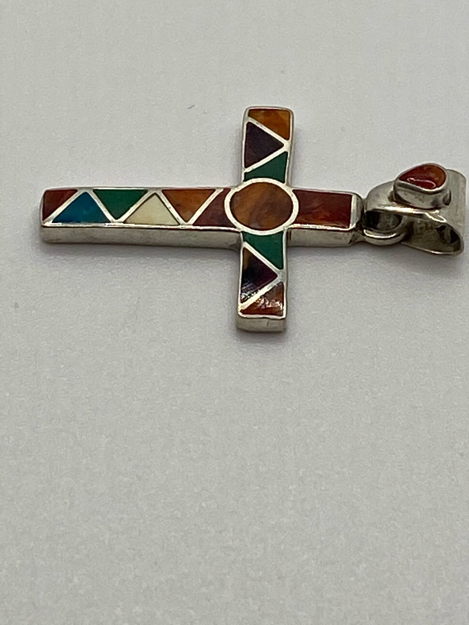 Pendentif Croix pierres naturelles – Image 2