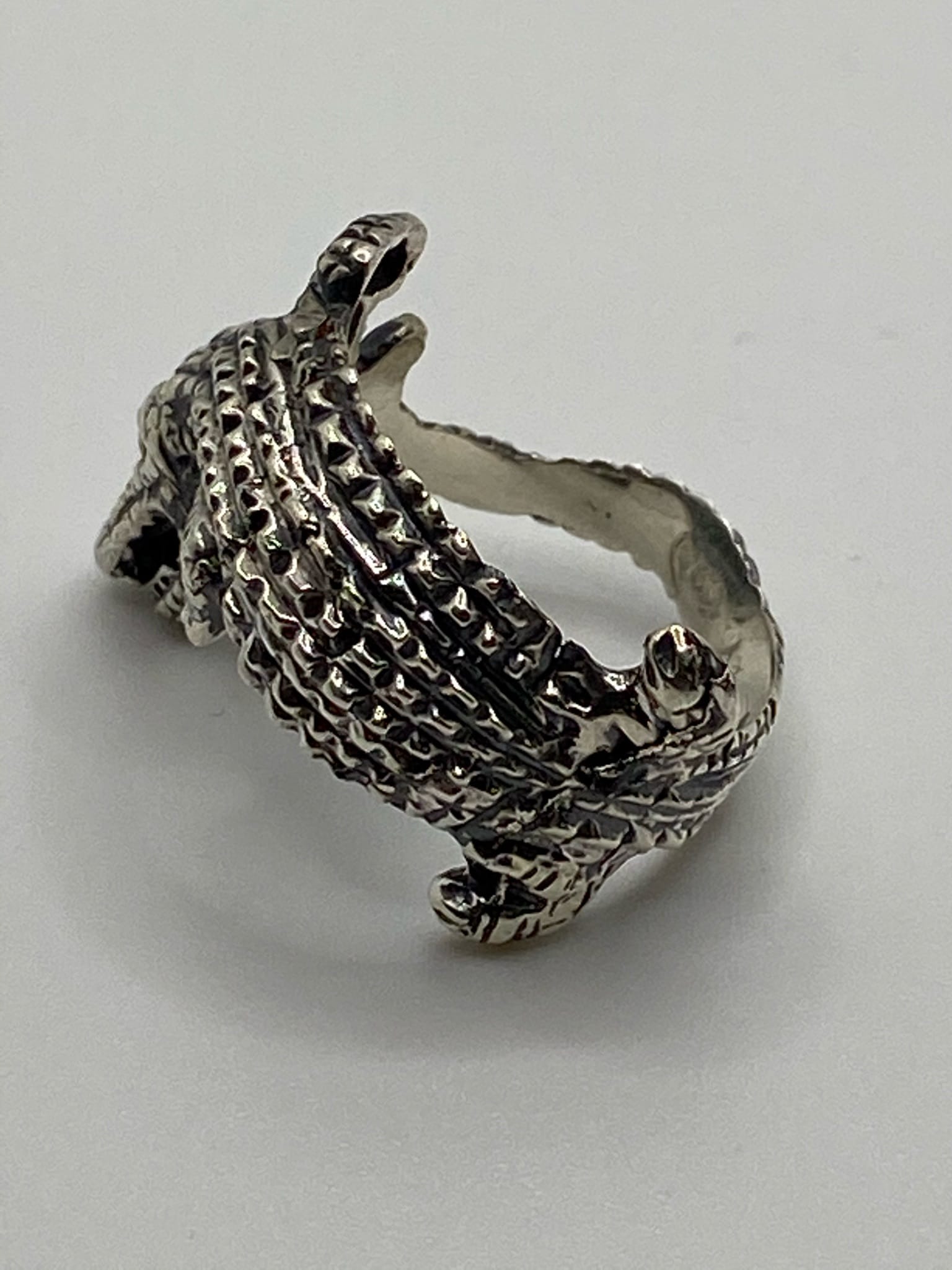 Bague argent Croco – Image 2