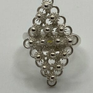Bague Argent Losange fil